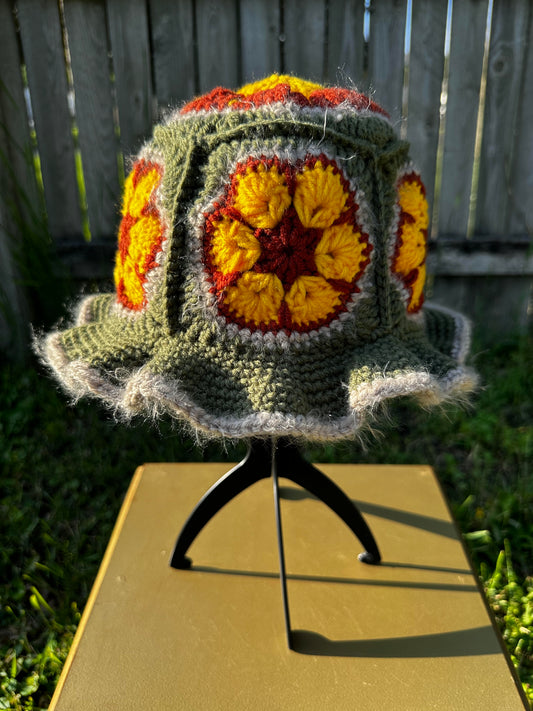 Granny Square Sun Hat